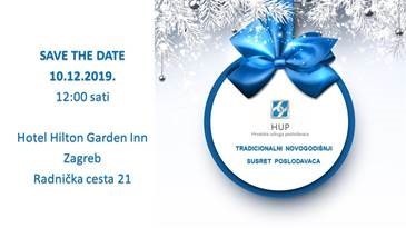 10.12.2019. Tradicionalni novogodišnji susret poslodavaca, Hotel Hilton Garden Inn, Radnička cesta 21, Zagreb,  12:00