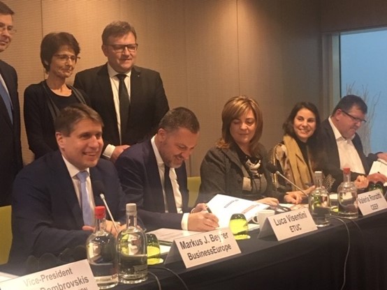 HUP na konferenciji o jačanju socijalnog dijaloga i potpisivanju novog Programa rada za europski socijalni dijalog 2019-2021