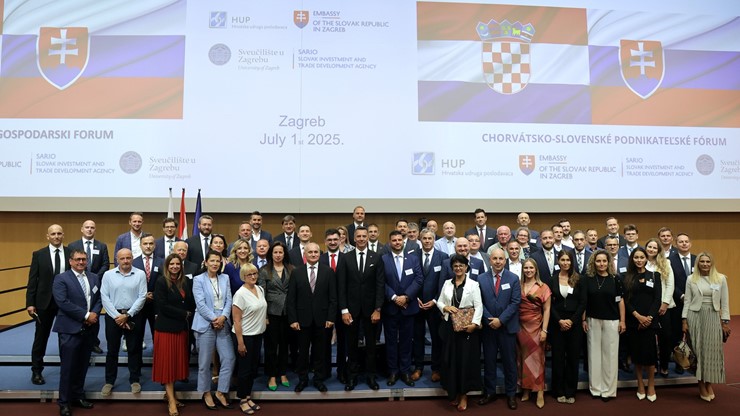Održan Hrvatsko-slovački gospodarski forum u Zagrebu uz sudjelovanje predsjednika dviju država