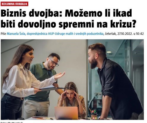 KOLUMNA: Biznis dvojba: Možemo li ikad biti dovoljno spremni na krizu?