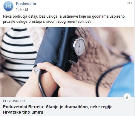 Poduzetnici Berošu: Stanje je dramatično, neke regije Hrvatske tiho umiru