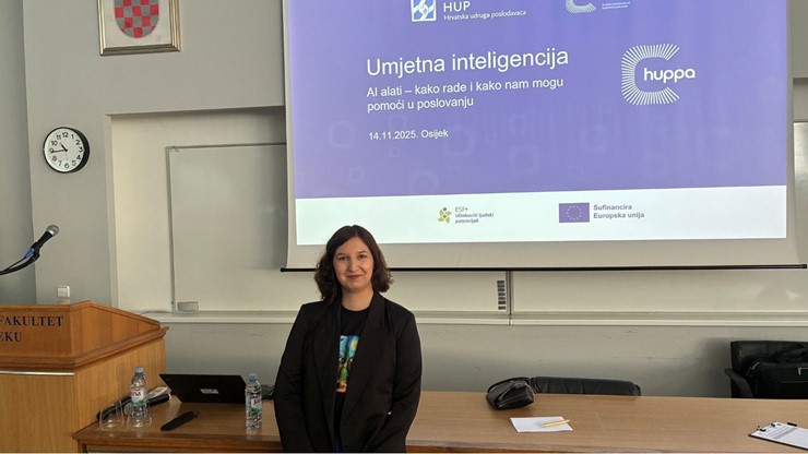 U Osijeku održana HUPPA edukacija 'Umjetna inteligencija: AI alati, kako rade i kako vam mogu pomoći u poslovanju'