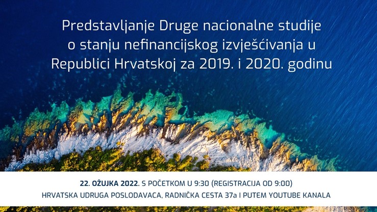 🔊 UŽIVO Predstavljanje Druge nacionalne studije o stanju nefinancijskog izvješćivanja u Republici Hrvatskoj za 2019. i 2020. godinu